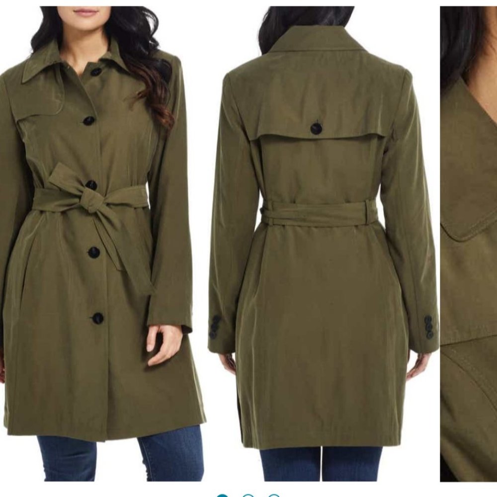 Ellen Tracy belted trench coat